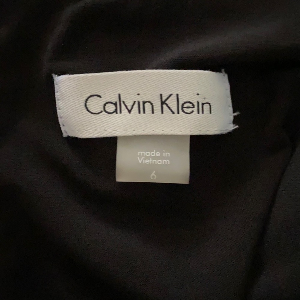 Calvin Klein Solid Black Cold Shoulder Dress 6 - image 5
